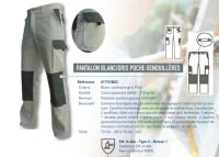 Pantalon TYPHON blanc / gris