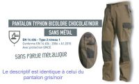 Pantalon TYPHON chocolat / noir